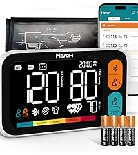 Blood Pressure Monitor Home Use, Blood Pressure Cuff Digital Arm, Blood Pressure Monitor Automatic Cuff 8.7-16.5" Bluetooth App Tracking Irregular Heartbeat Monitoring FSA/HSA Eligible White
