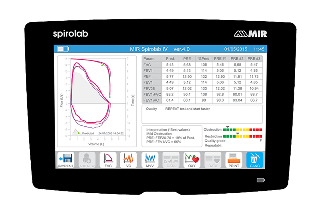 All-in-one desktop spirometer