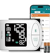 Blood Pressure Monitor Home Use, Blood Pressure Cuff Digital Arm, Blood Pressure Monitor Automatic Cuff 8.7-16.5" Bluetooth App Tracking Irregular Heartbeat Monitoring FSA/HSA Eligible White