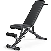 Adjustable Weight Bench, Foldable Workout Bench for Home Gym Use, Weight Bench with 881 LBS Weight Capacity-Black